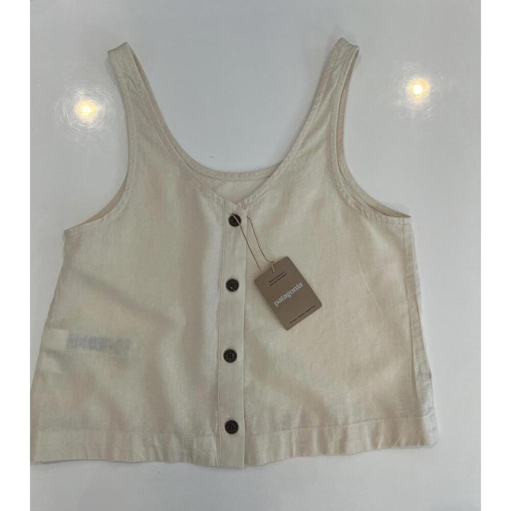 Patagonia Women's Garden Island Reversible Top Shirt Size M 42345 Natural - Picture 5 of 10